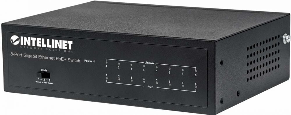 Intellinet Switch 8-Port Gigabit Ethernet PoE+ 60W Desktop