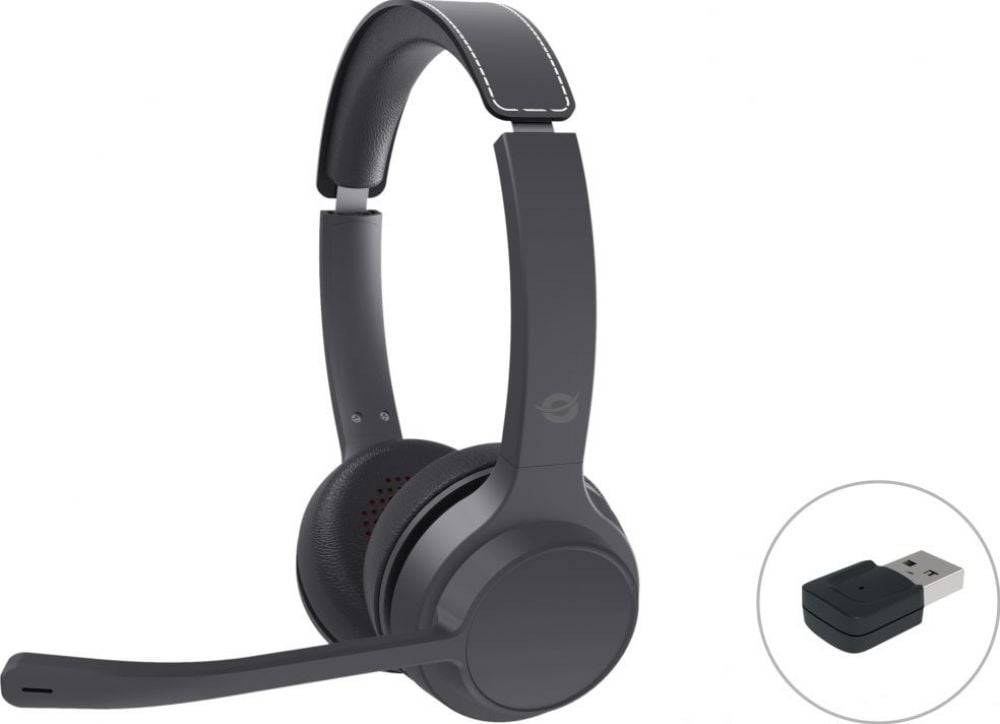 CONCEPTRONIC Headset Wireless Bluetooth met Ladest.+ Ada. zwart