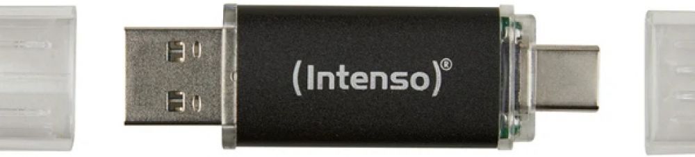 Stick Intenso 512GB USB-A + USB-C black Twist Line