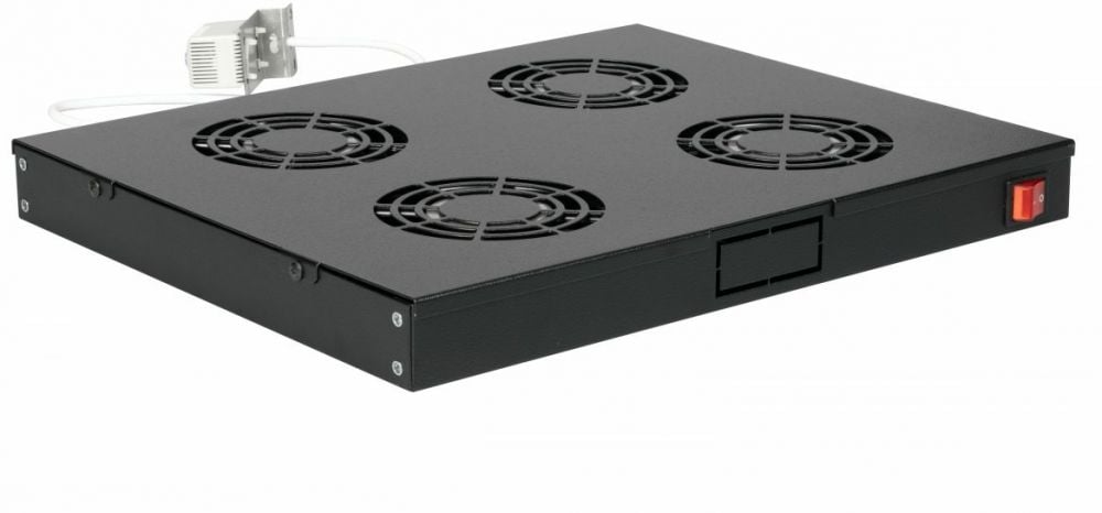 Equip Lüftermodul 19" voor Serverschränke, 4xLüfter RAL9005