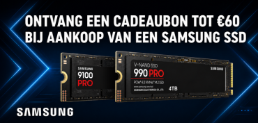 Bij aankoop van een deelnemende Samsung SSD ontvang je een Azerty-cadeaubon ter waarde van maximaal &euro;60.